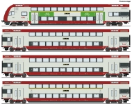 Roco 6210148 - H0 - 4-tlg. Set Doppelstockwagen, CFL, Ep. VI